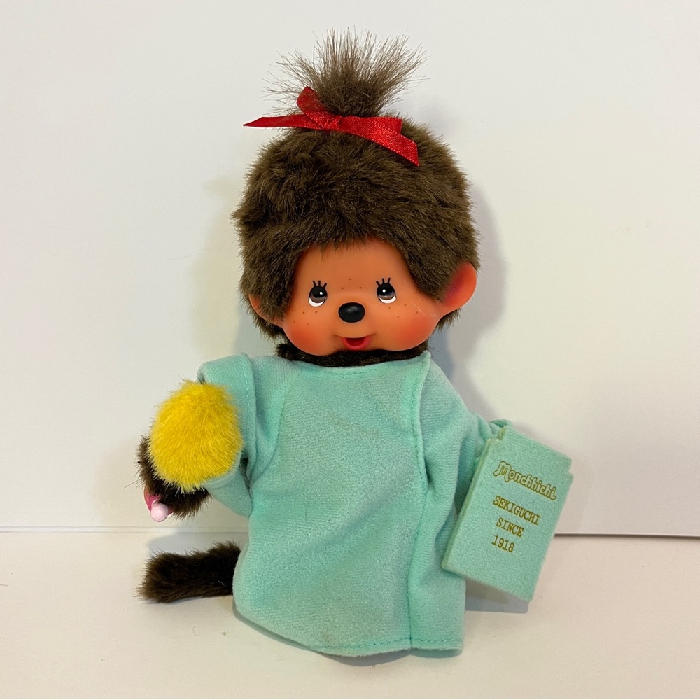 RARE Monchhichi Monkey Plush Sekiguchi Doll Toy Statue Of Liberty USA America